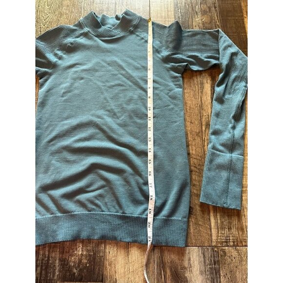 Lululemon Keep The Heat Thermal Long Sleeve Teal Green Size 2 - Picture 3 of 4
